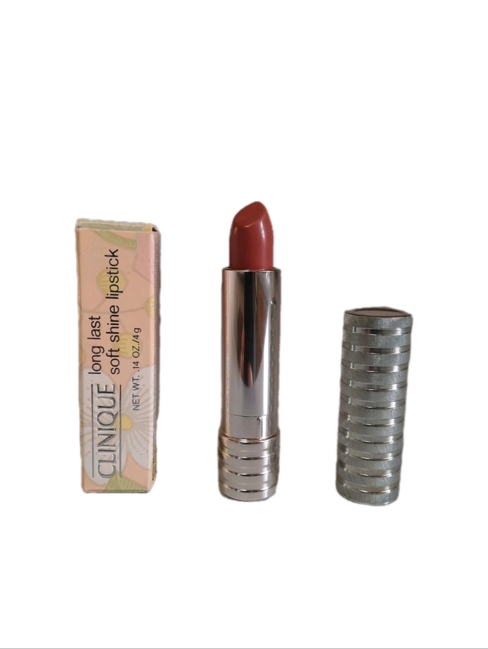 New In Box Clinique Long Last Soft Shine Lipstick 12 Blushing Nude Full Size NEW
